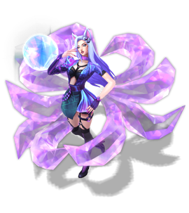K/DA ALL OUT Ahri Tanzanite chroma
