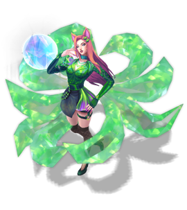 K/DA ALL OUT Ahri Emerald chroma