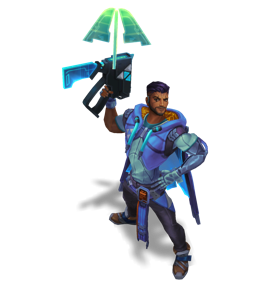 Cyber Pop Akshan Sapphire chroma