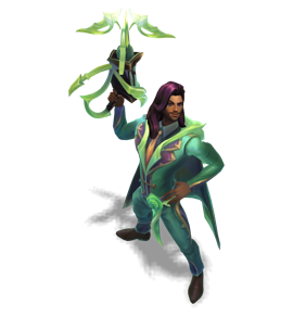 Crystal Rose Akshan Emerald chroma