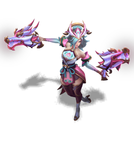 Porcelain Miss Fortune Rose Quartz chroma