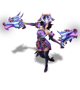 Porcelain Miss Fortune Tanzanite chroma