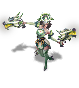 Porcelain Miss Fortune Peridot chroma