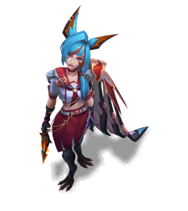 Battle Academia Xayah Ruby chroma