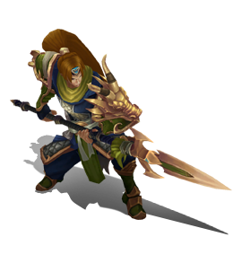 Warring Kingdoms Xin Zhao Peridot chroma