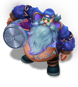 Music Fan Gragas Sapphire chroma