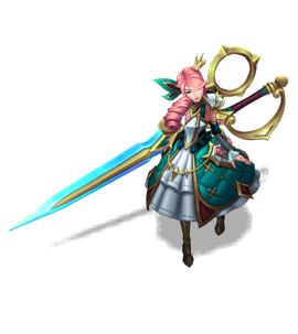 Battle Queen Gwen Turquoise chroma