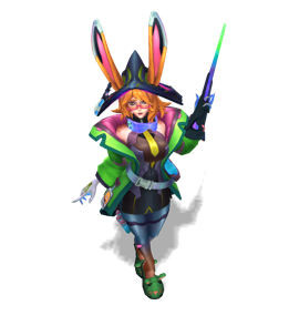Battle Bunny Aurora Emerald chroma