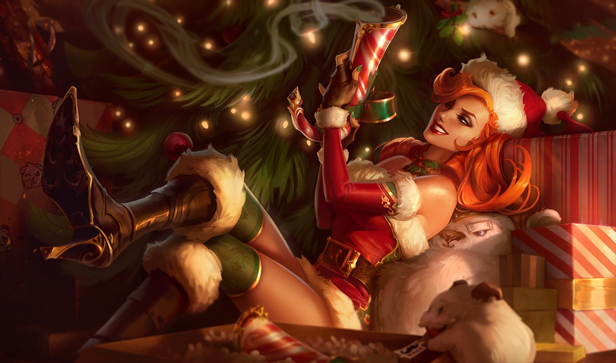 Candy Cane Miss Fortune splash