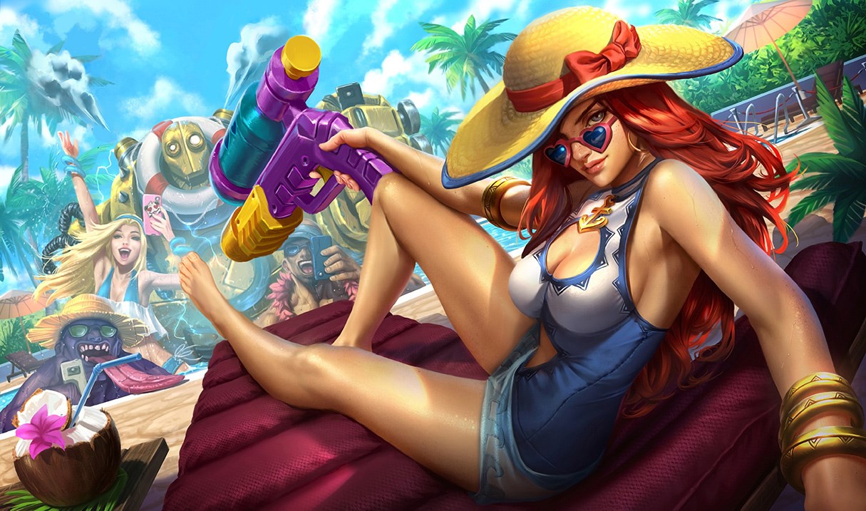 Pool Party Miss Fortune splash