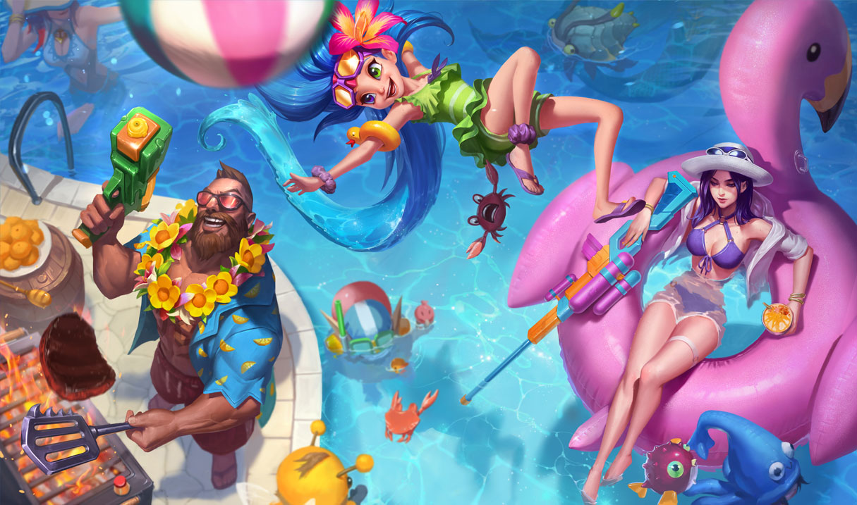 Pool Party Caitlyn splash